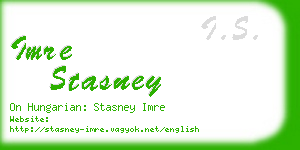 imre stasney business card